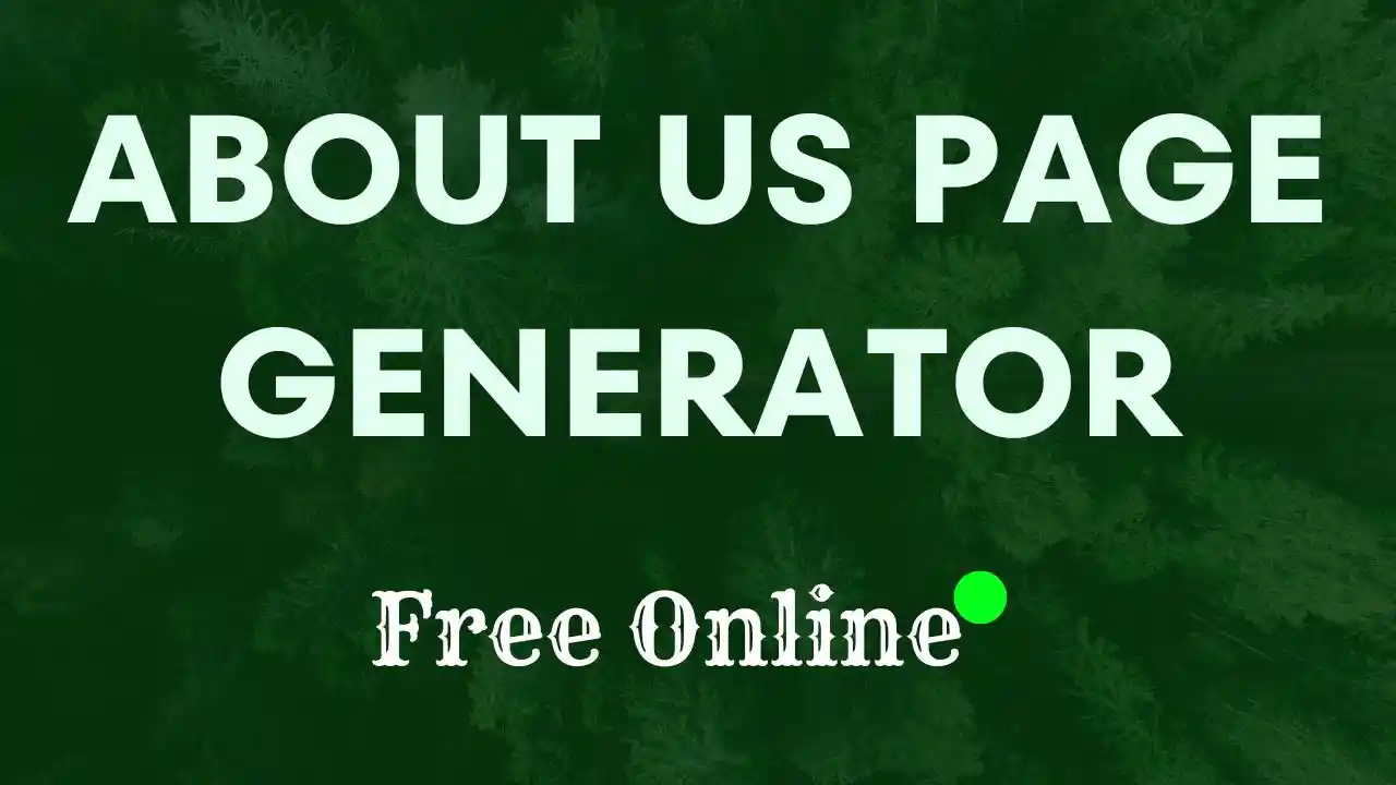 About Us Page Generator